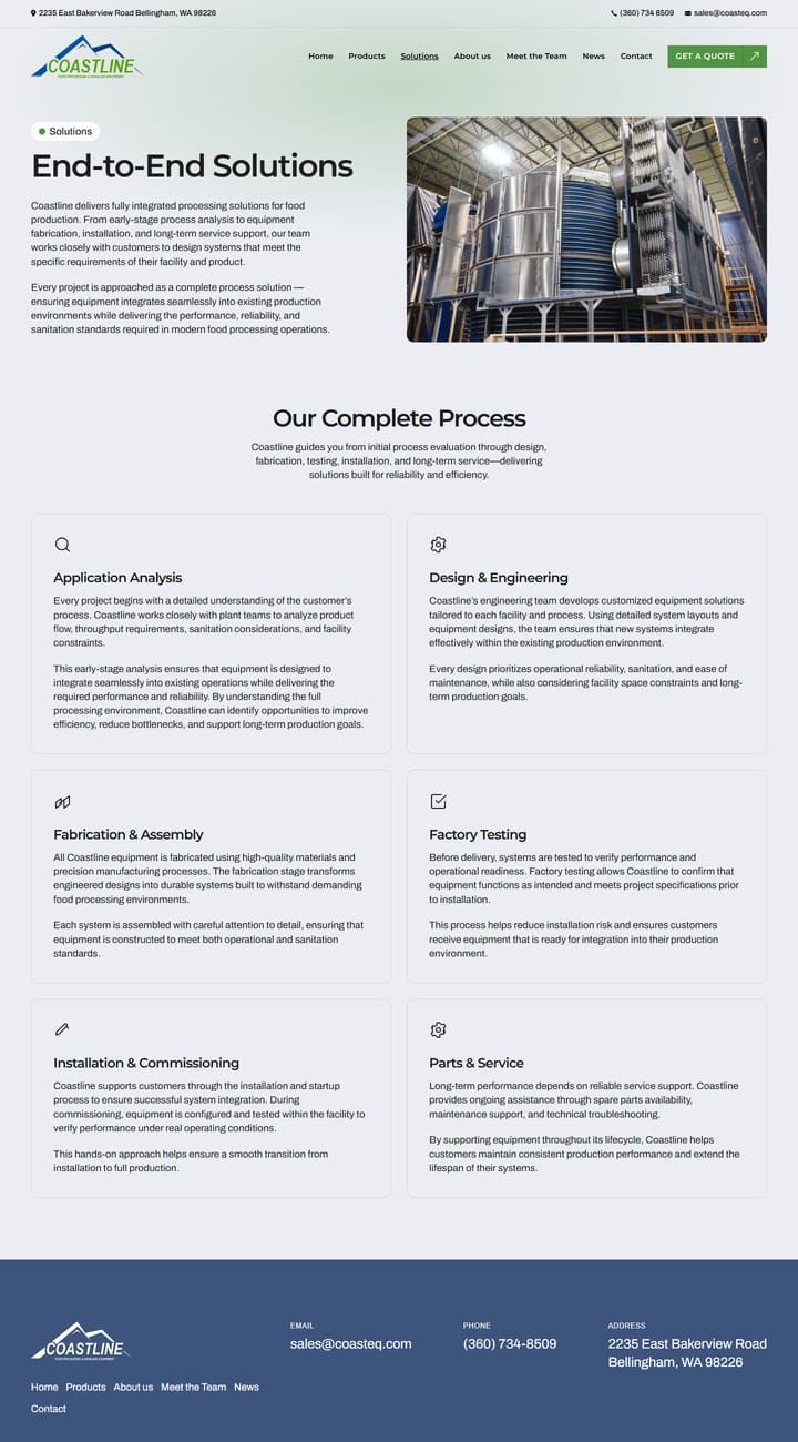 Coastline Equipment interior page
