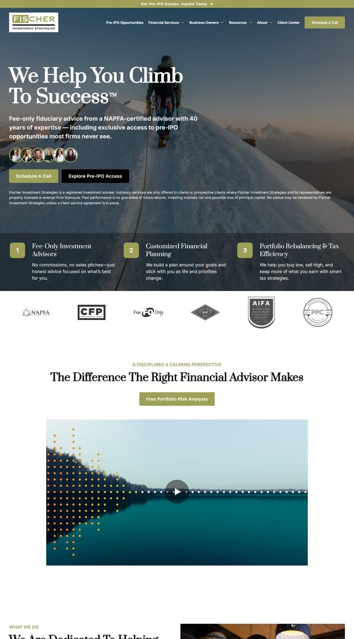 Fischer Investment Strategies website