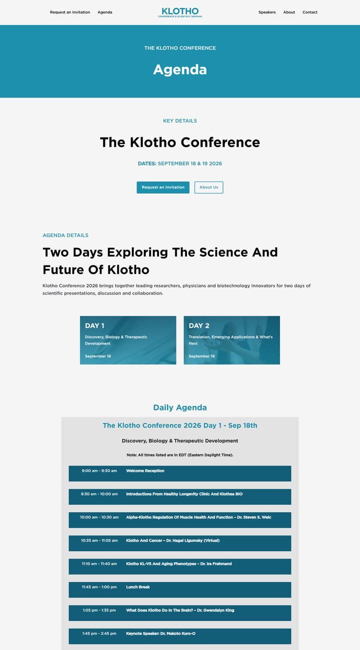 Klotho Conference interior page