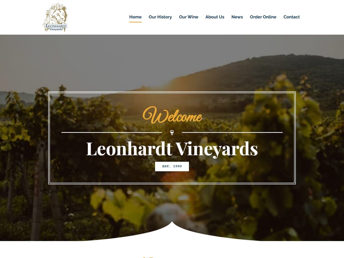 Leonhardt Vineyards website
