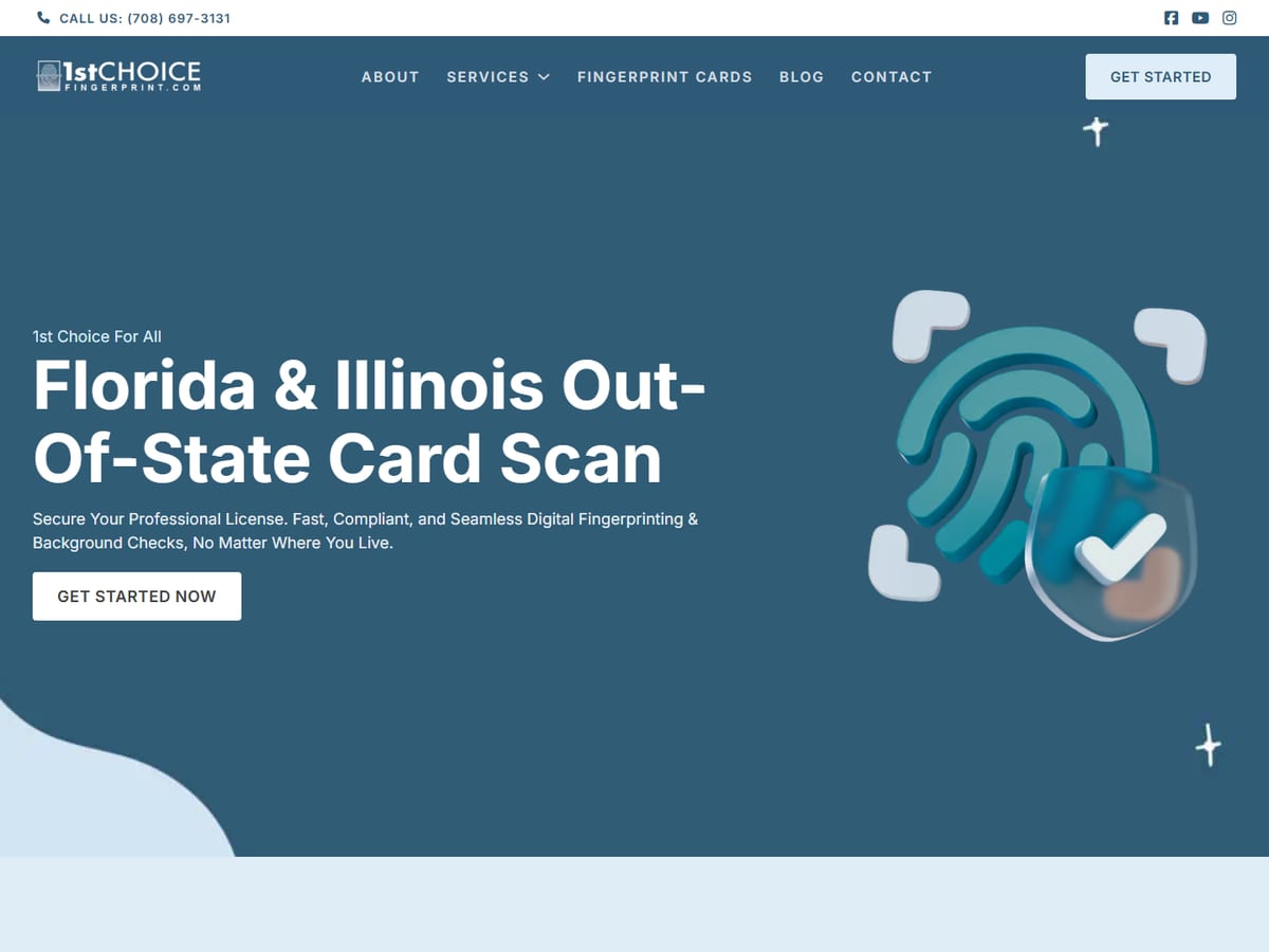 1st Choice Fingerprint website
