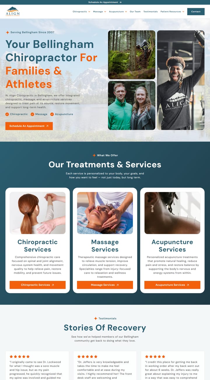 Align Chiropractic website