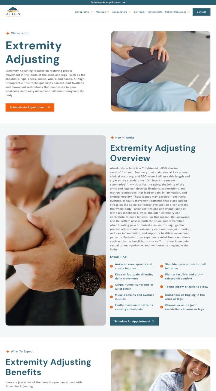 Align Chiropractic interior page