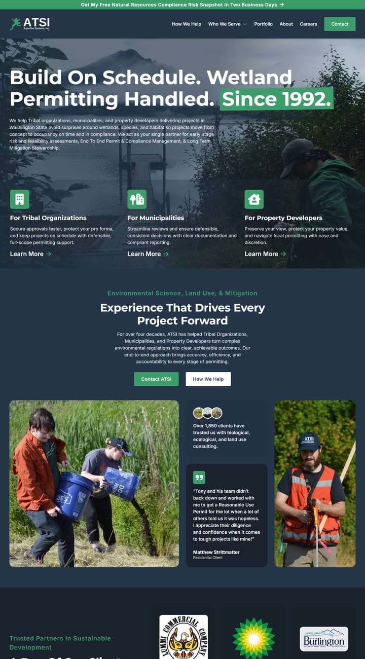 Aqua-Terr Systems website
