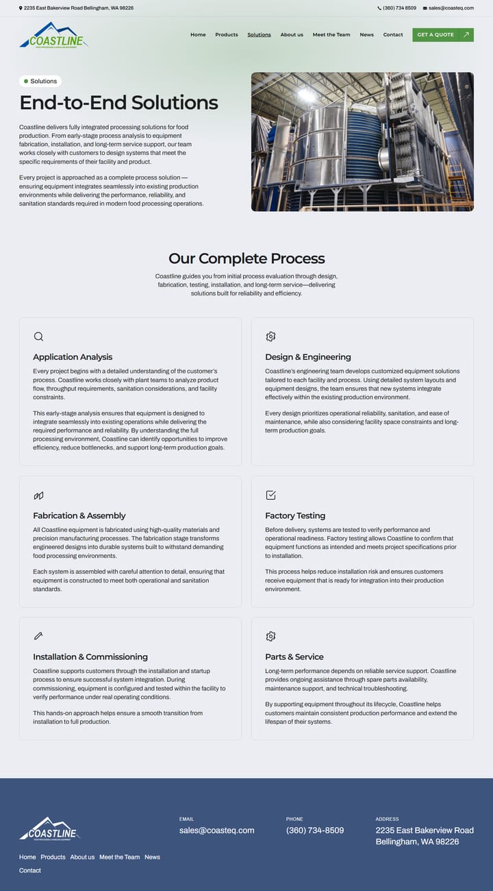 Coastline Equipment interior page