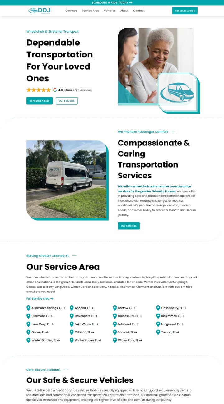 DDJ Transport website