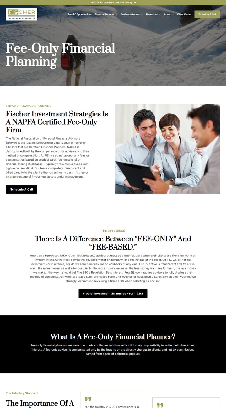 Fischer Investment Strategies interior page