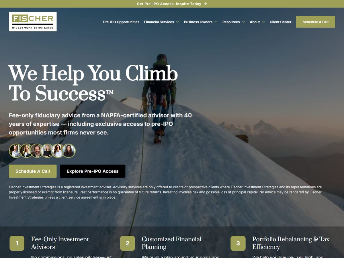 Fischer Investment Strategies website