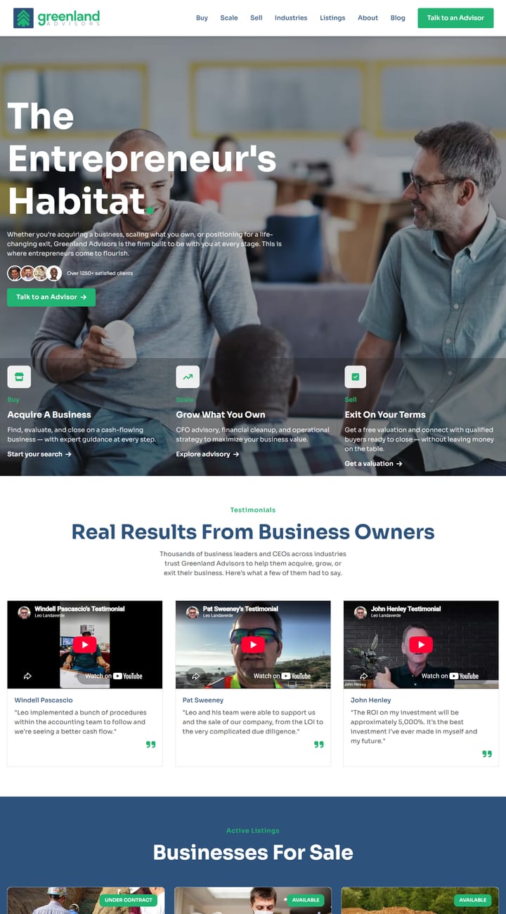 Greenland Advisors website