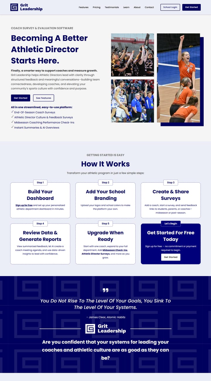 Grit Leadership website
