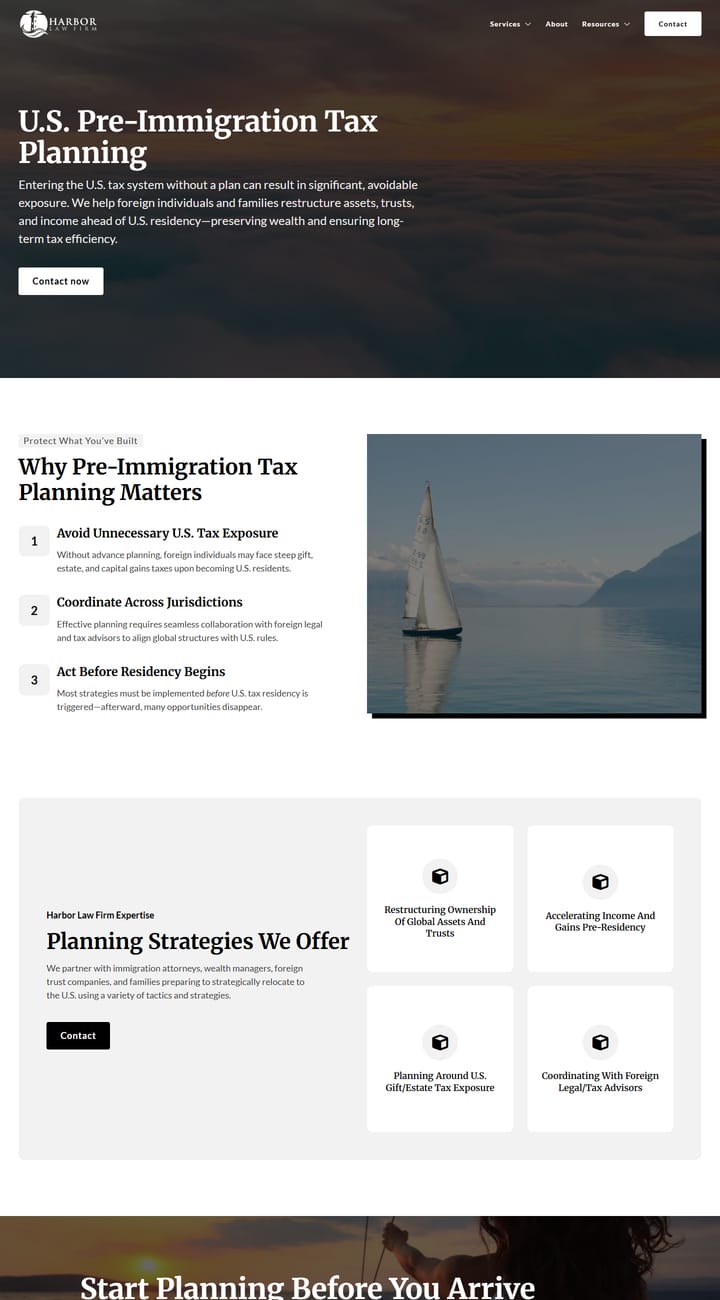Harbor Law Firm interior page