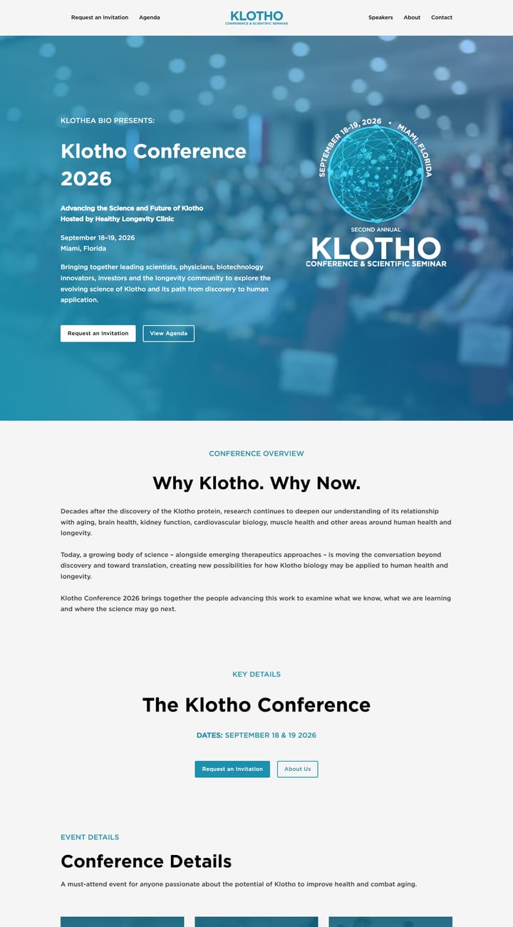 Klotho Conference website