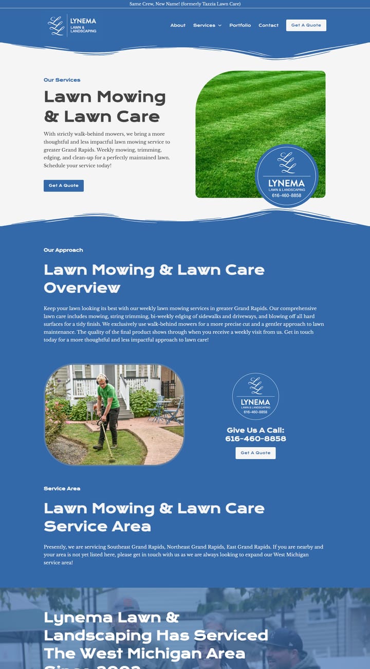 Lynema Lawn & Landscaping interior page