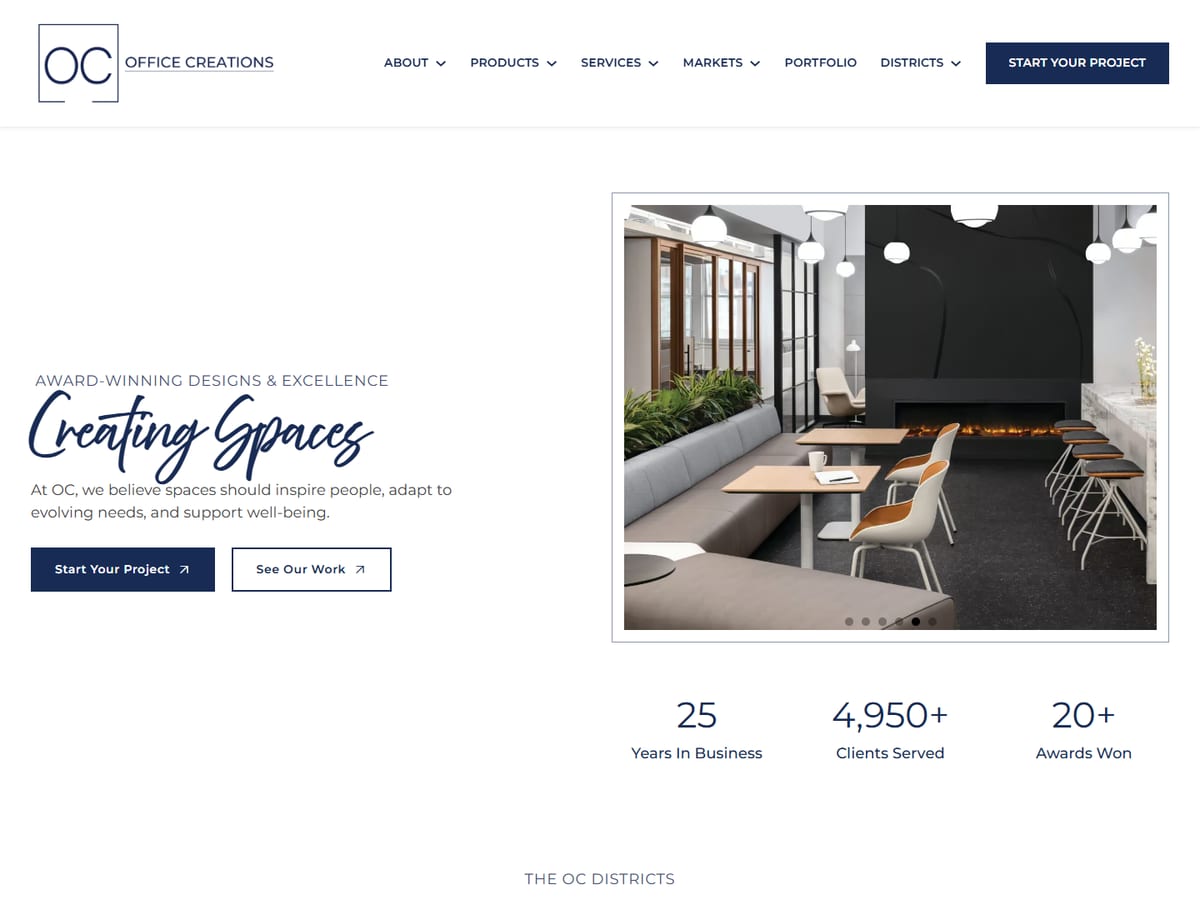 Office Creations website