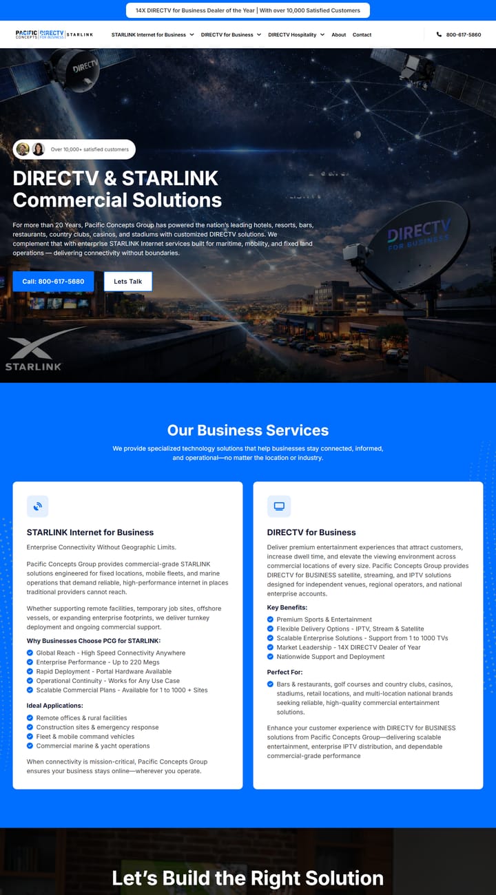 Pacific Concepts website