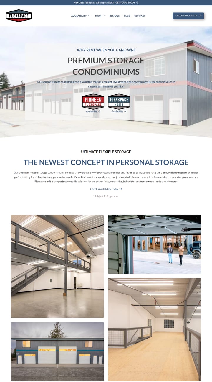 Pioneer Flexspace website